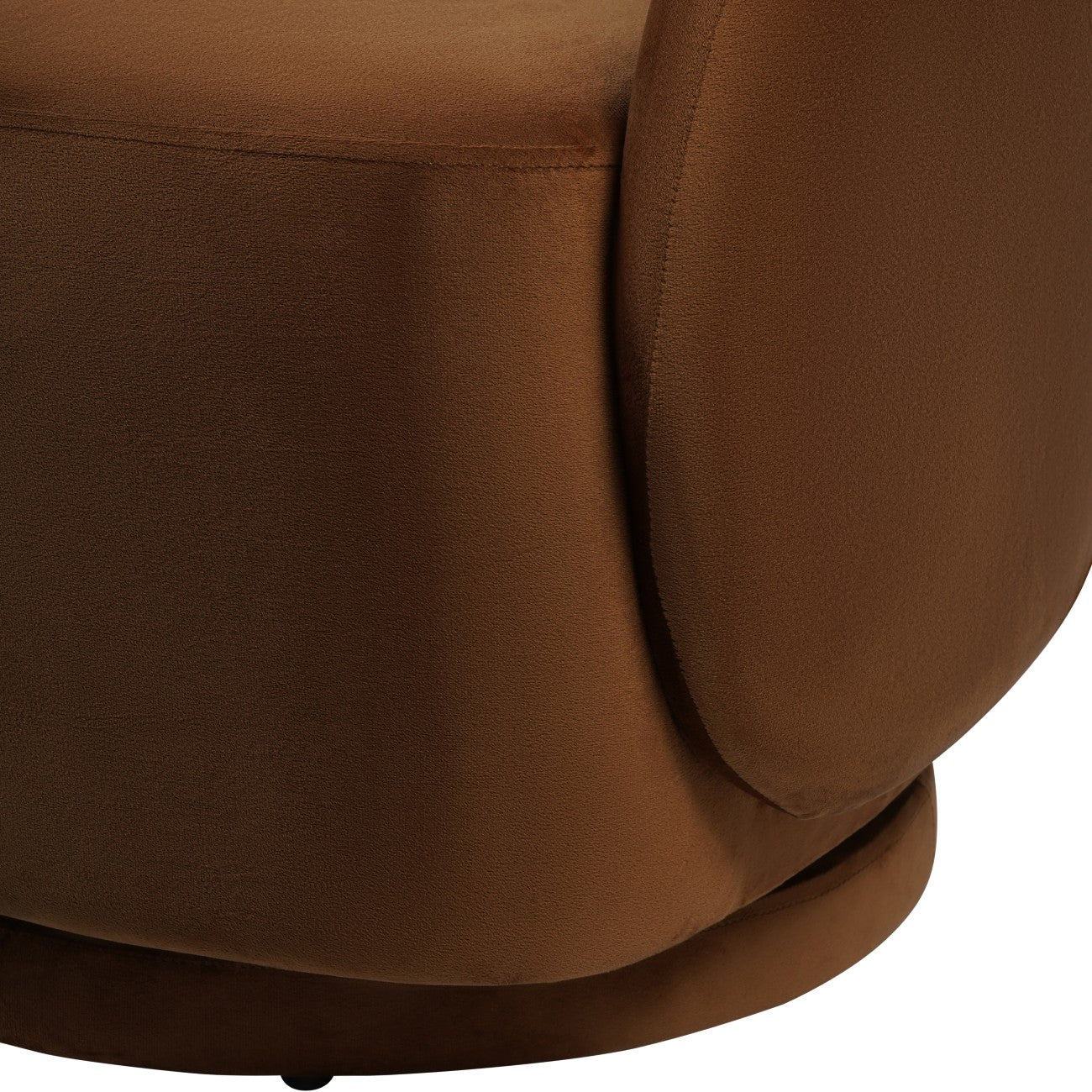 Bingham Upholstered Swivel Chair Velvet Caramel