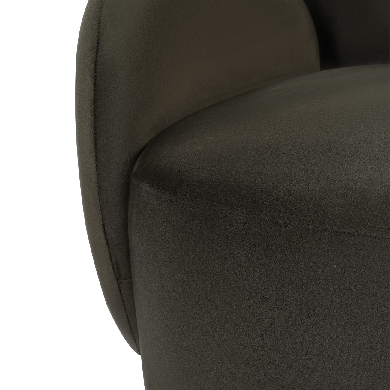 Bingham Upholstered Swivel Chair Velvet Green