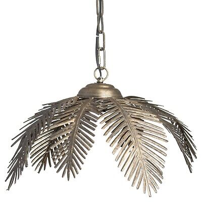Large Antique Bronze Palm Ceiling Pendant