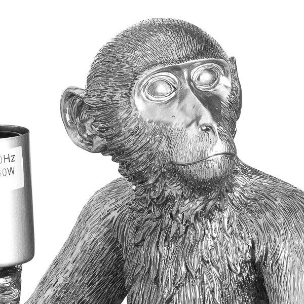 Ringo Monkey Silver Table Lamp