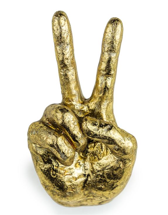 Gold Set of 2 Peace Wall Hands