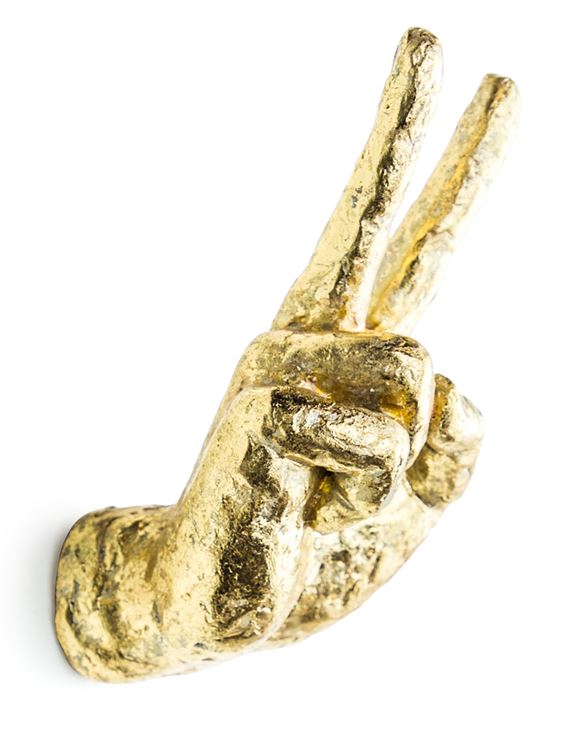 Gold Set of 2 Peace Wall Hands