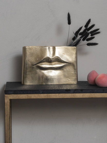 Maximalist Gold Lip Vase