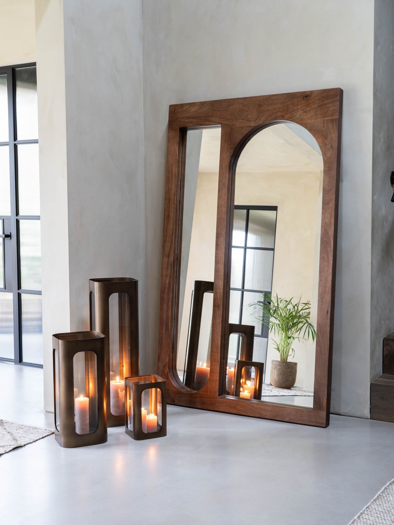 Thorpe Metal and Glass Hurricane Large 78cm