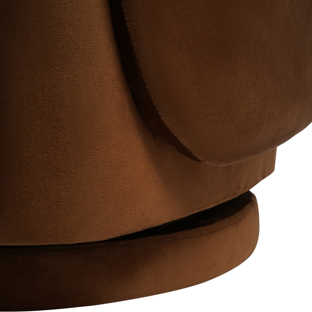 Bingham Upholstered Swivel Chair Velvet Caramel