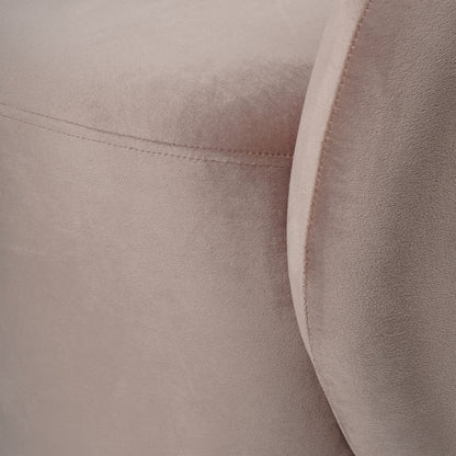 Bingham Upholstered Swivel Chair Velvet Dusky Pink