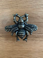 Set of Two Antique Brass Bumble Bee Drawer Knobs size Medium