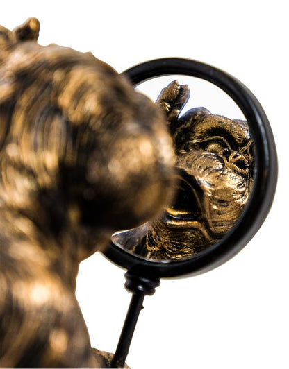 Antiqued Bronze Vain Monkey Figure