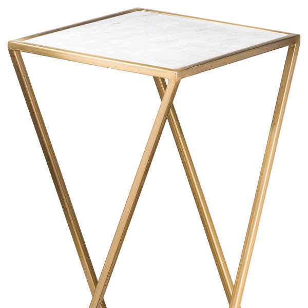 Brass Framed Marble Table
