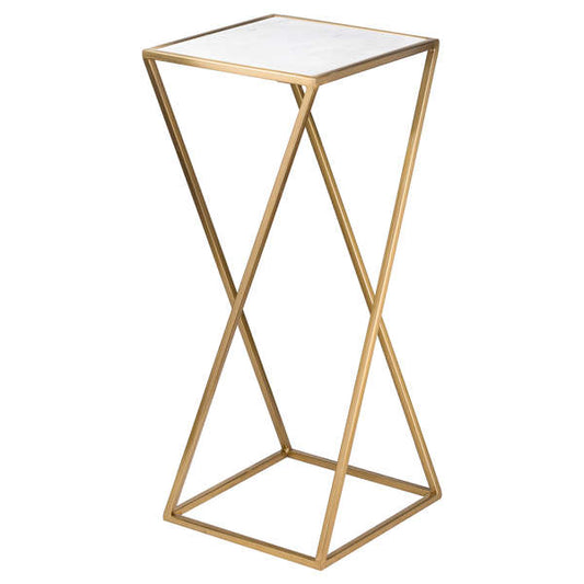 Brass Framed Marble Table