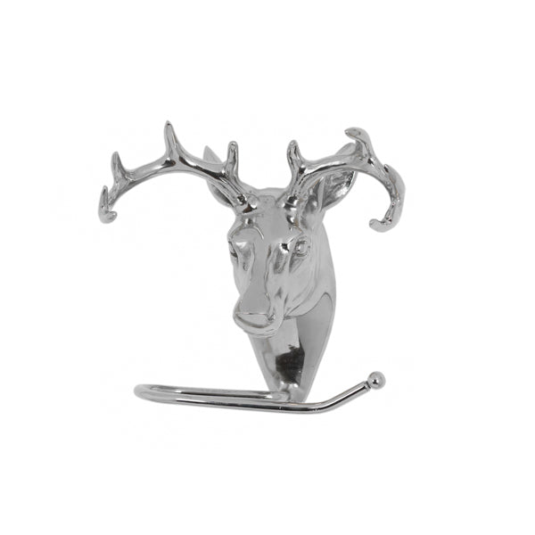 Polished Nickel Stag Toilet Roll Holder