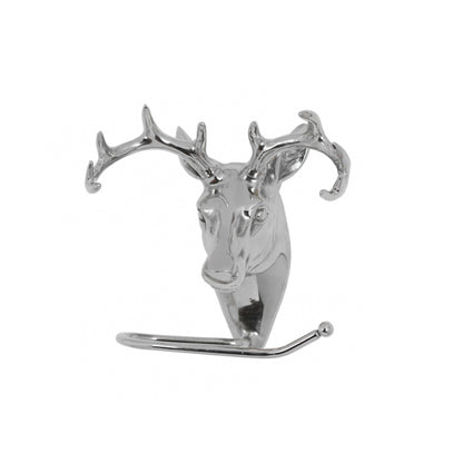 Polished Nickel Stag Toilet Roll Holder