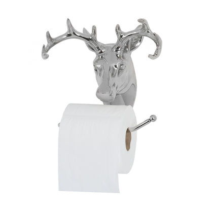 Polished Nickel Stag Toilet Roll Holder