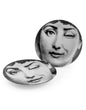 Set of Four Black and White Lady Face 7" Ceramic Plates – Wink