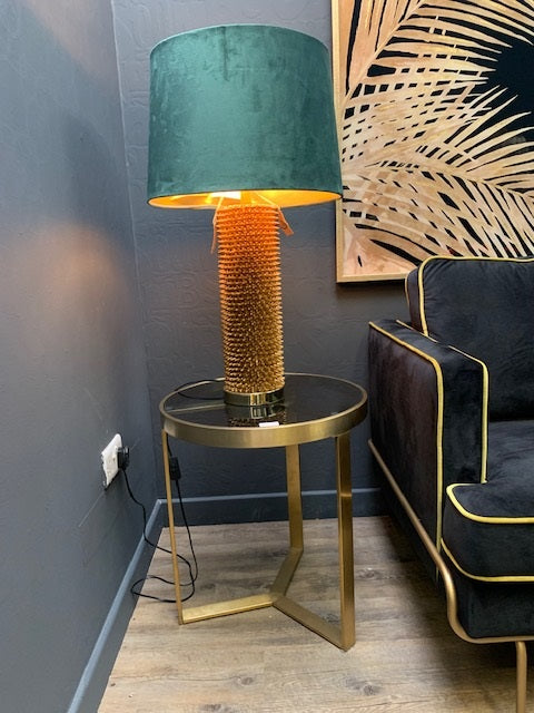 The Edwin Stainles Round Side Table In Brushed Brass